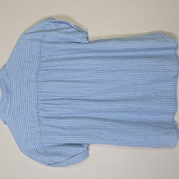 Faherty Sky Blue Stripe Breeze Short-Sleeve Button Down Shirt Size Xs. - Picture 6 of 8